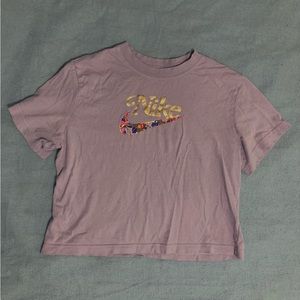 Y2k floral Nike crop top